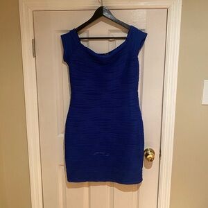 Chic Royal Blue Mini Dress